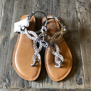Merona Pewter Sandals•NWT•sz7